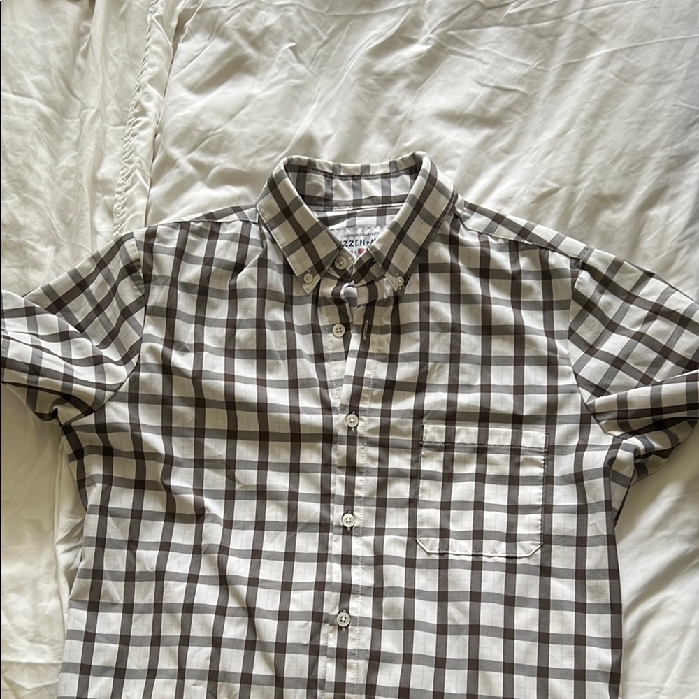 Men's Checkered Shirt - Black and White